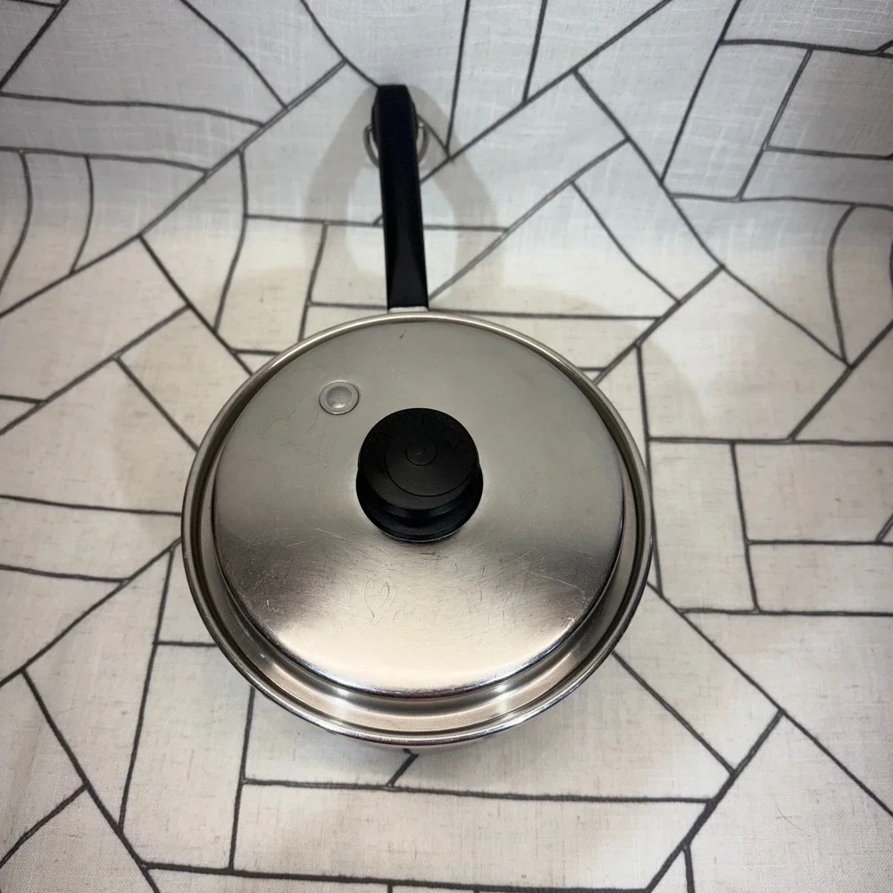 Saladmaster Saucepan Silver T304S Stainless Steel Vapo-Valve Lid USA 2 quart